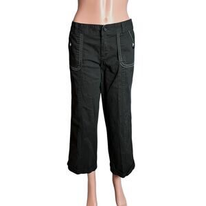 MG Originals Women’s Cropped Cuffed Pants 16 Beachy Cruise Nautical Coastal